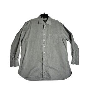 John W. Nordstrom L/S Button Down Egyptian Cotton Shirt Mens 17 1/2 - 35